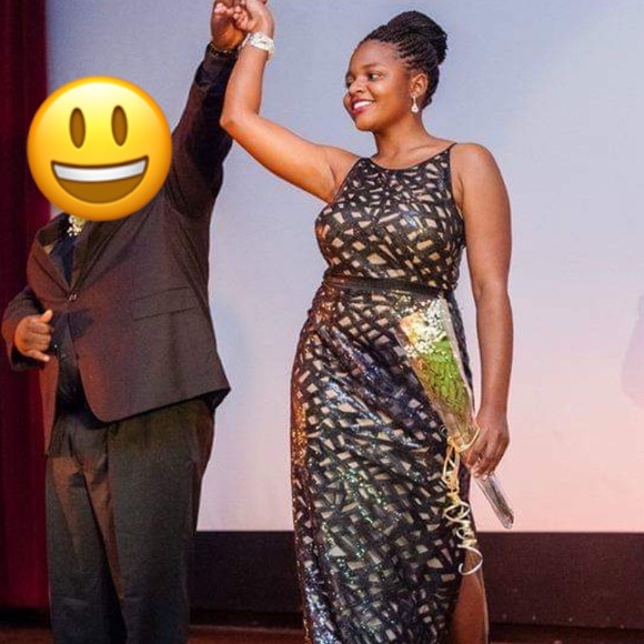 Cache Black Sequin Floor Length Evening Gown - Picture 2 of 4